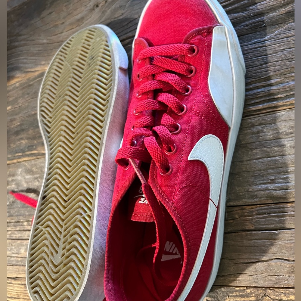 Nike canvas red shoes